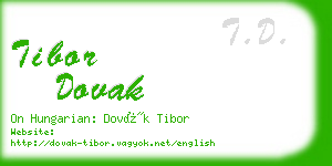 tibor dovak business card